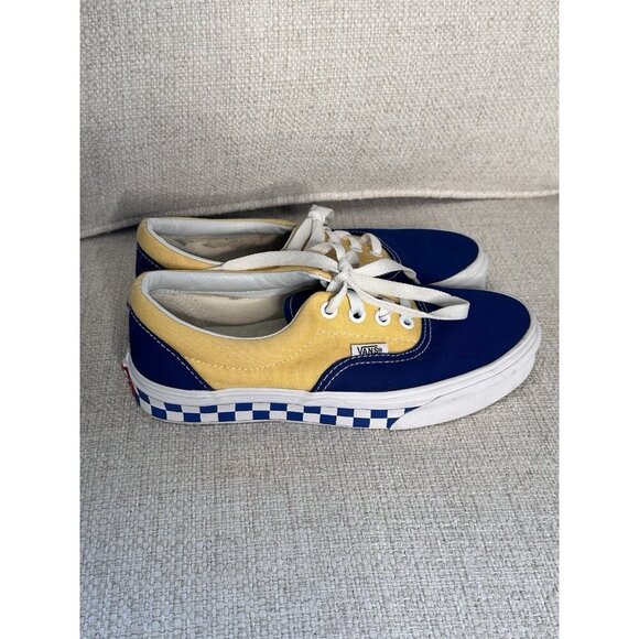 Vans Era Tartan Pack Blue Yellow White Size W6/ M4.5 Unisex 721356 - Picture 3 of 9